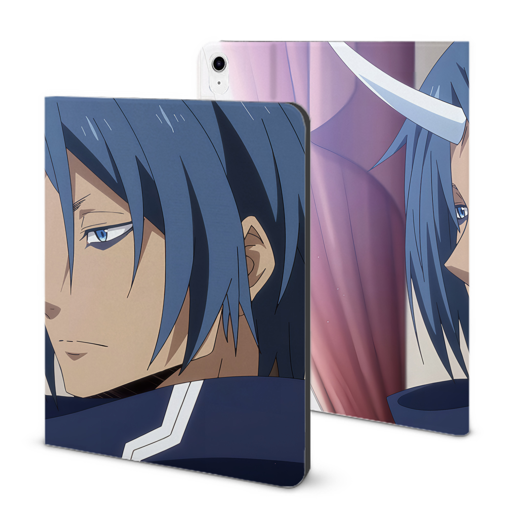 （画像用） 転スラ Regarding Reincarnated to Slime IPad ケース ブック型 PUレザー TPU 耐衝撃 軽量 薄型 ペン収納なし 全面保護 IPad 各モデル対応